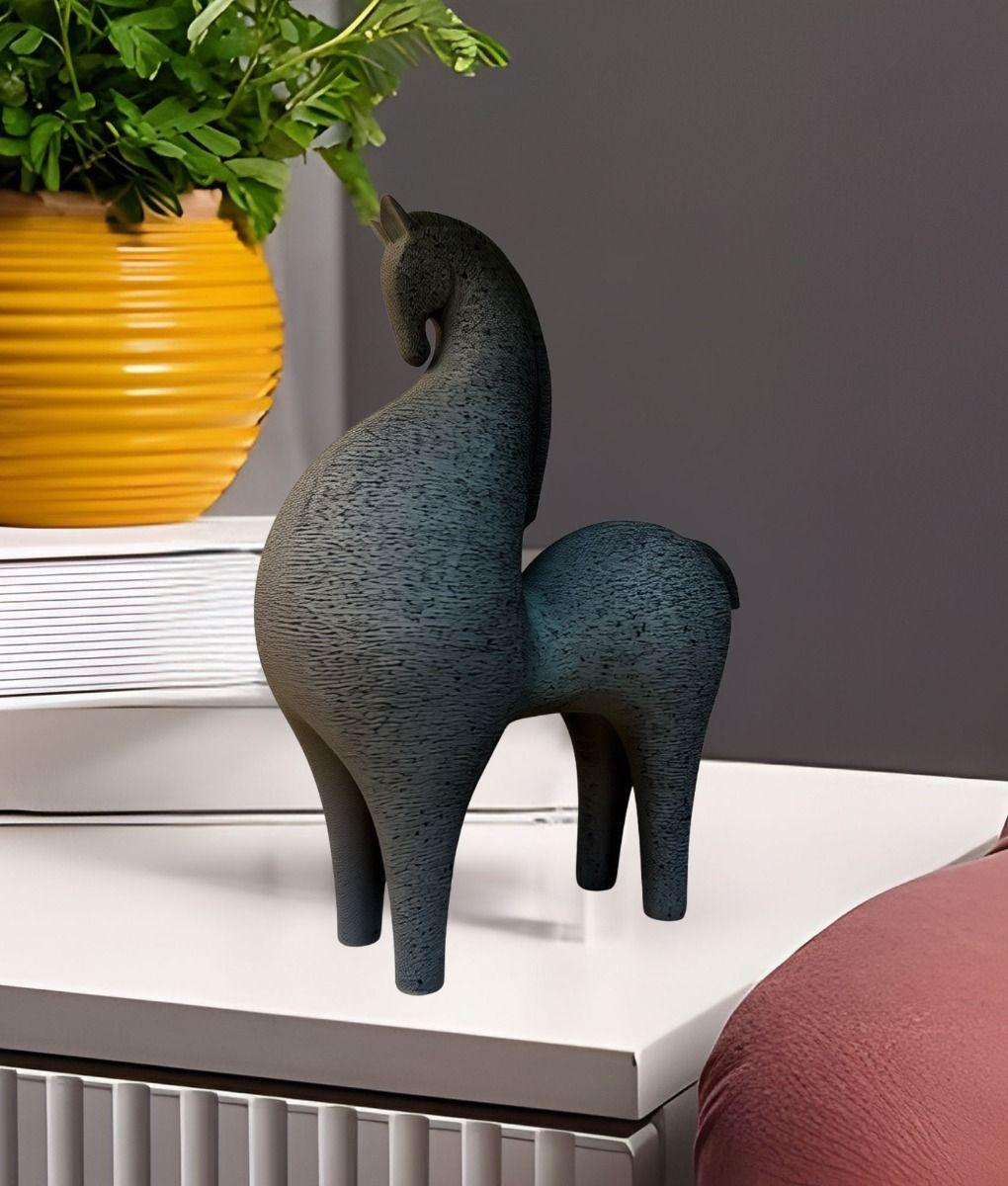 Estatua Caballo Elegante Figura Decorativa Estilizada Jhn-0