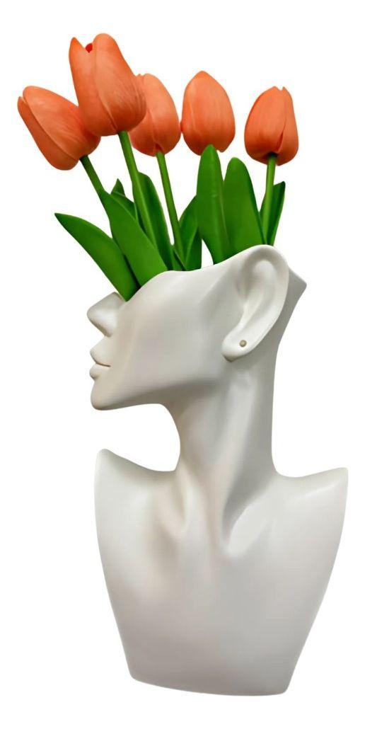 Florero Jarrón Estético Decorativo Cuerpo Flores Hogar Jhn-1