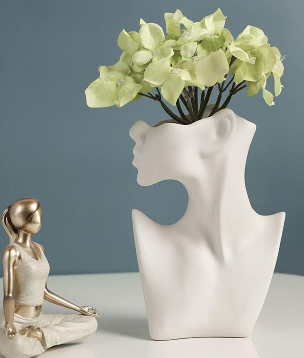 Florero Jarrón Estético Decorativo Cuerpo Flores Hogar Jhn-7