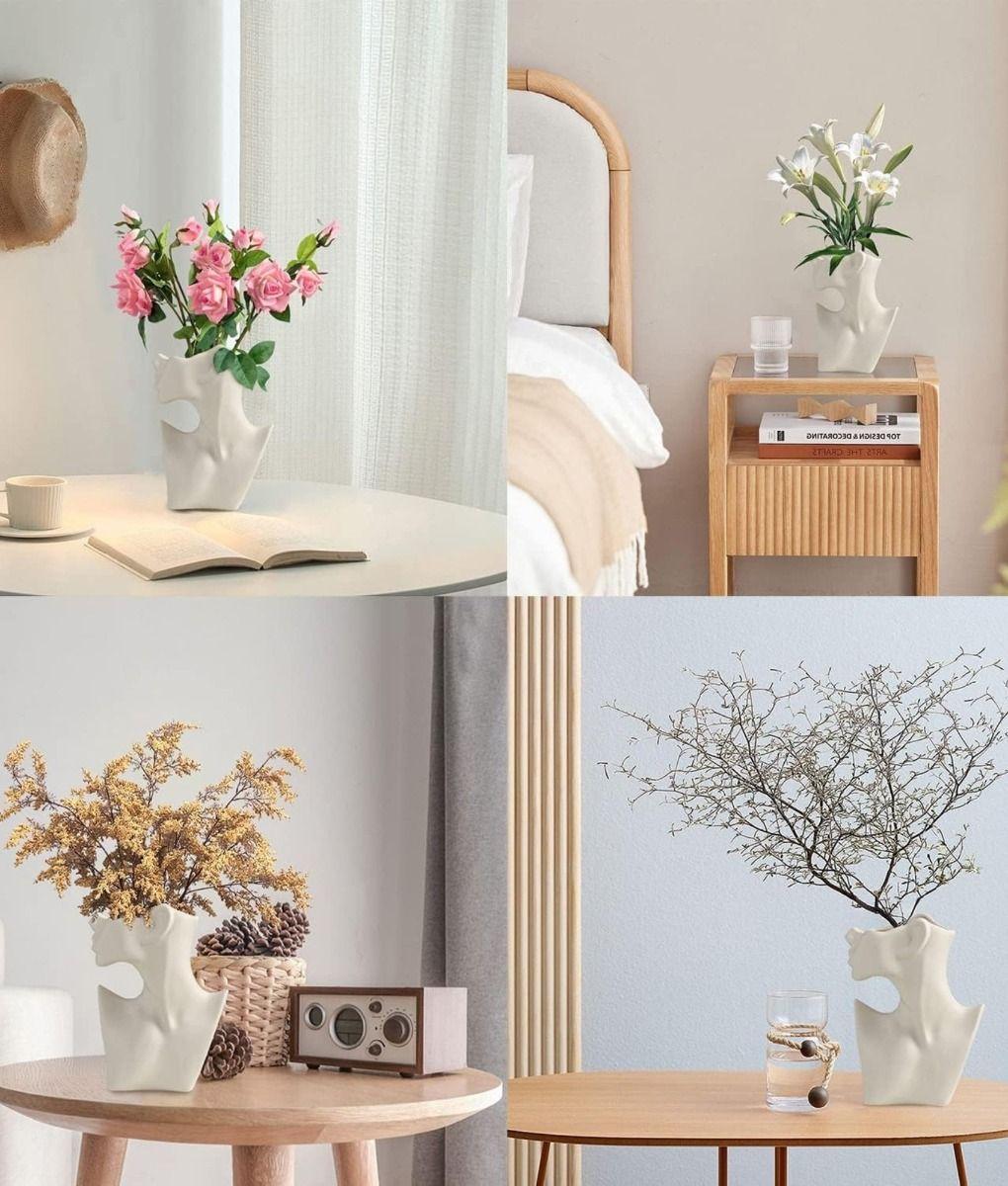 Florero Jarrón Estético Decorativo Cuerpo Flores Hogar Jhn-9
