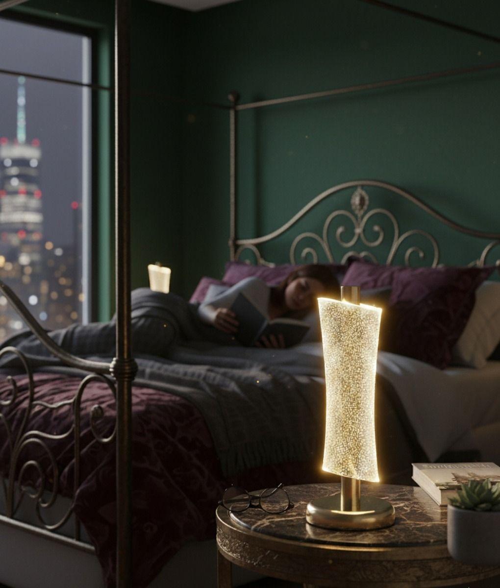 Lámpara Mesa Cilíndrica Decoración Luminosa Hogar LED Jhn-2