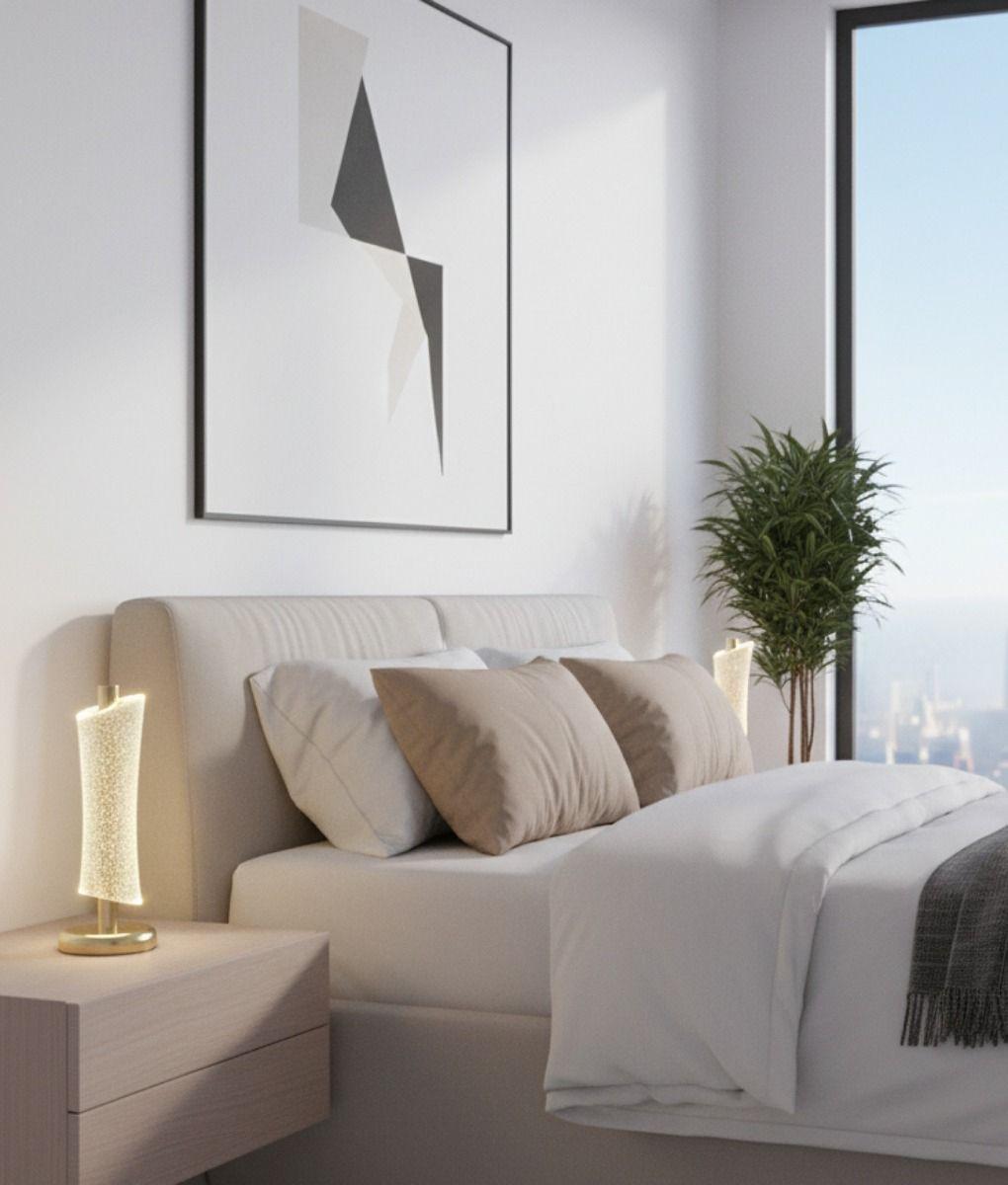 Lámpara Mesa Cilíndrica Decoración Luminosa Hogar LED Jhn-9