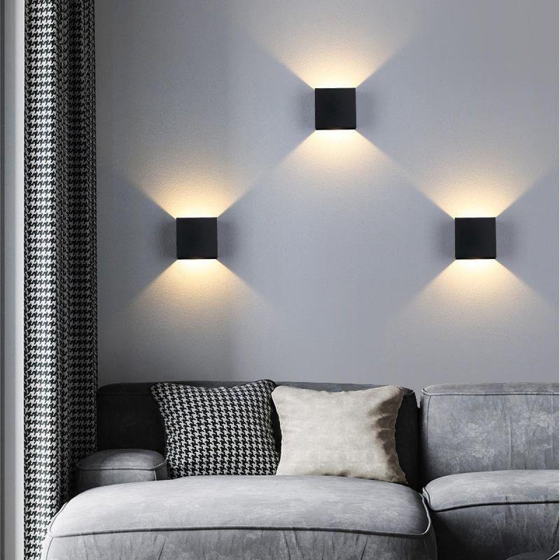 Aplique Pared Cuadrada Moderna Sala Escalera Led Lau-3