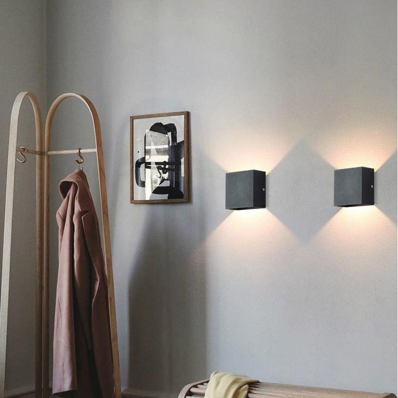 Aplique Pared Cuadrada Moderna Sala Escalera Led Lau-4