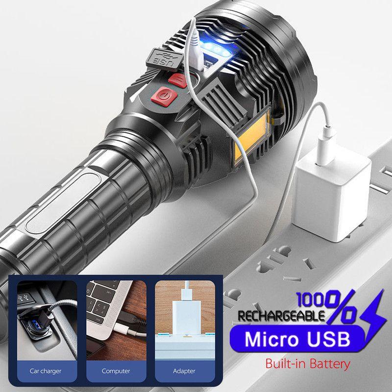 Linterna Portátil Ultrabrillante LED Recargable USB Rondon-8