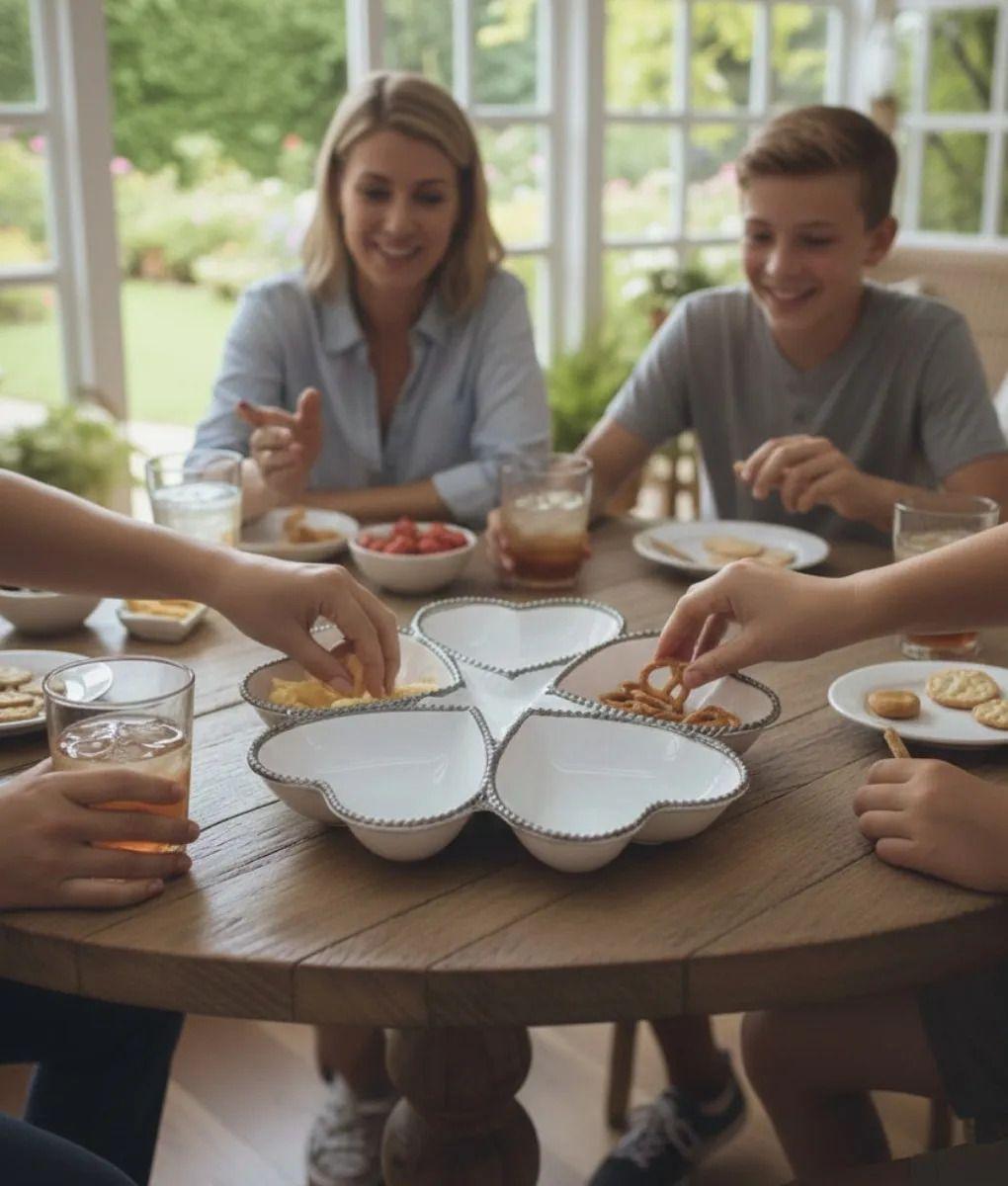 Bandeja Servir Decorativa 5 Compartimentos Adorno Jhn-4