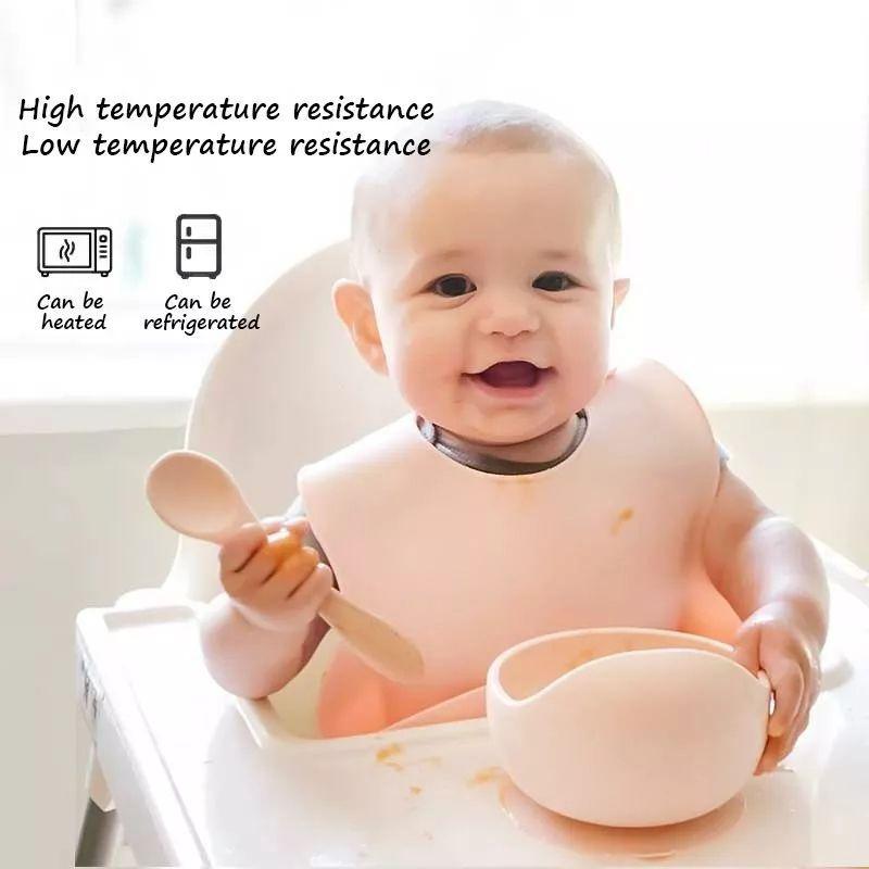 Set Vajilla Alimentación Bebe Platos Silicona Succión Rondon-7