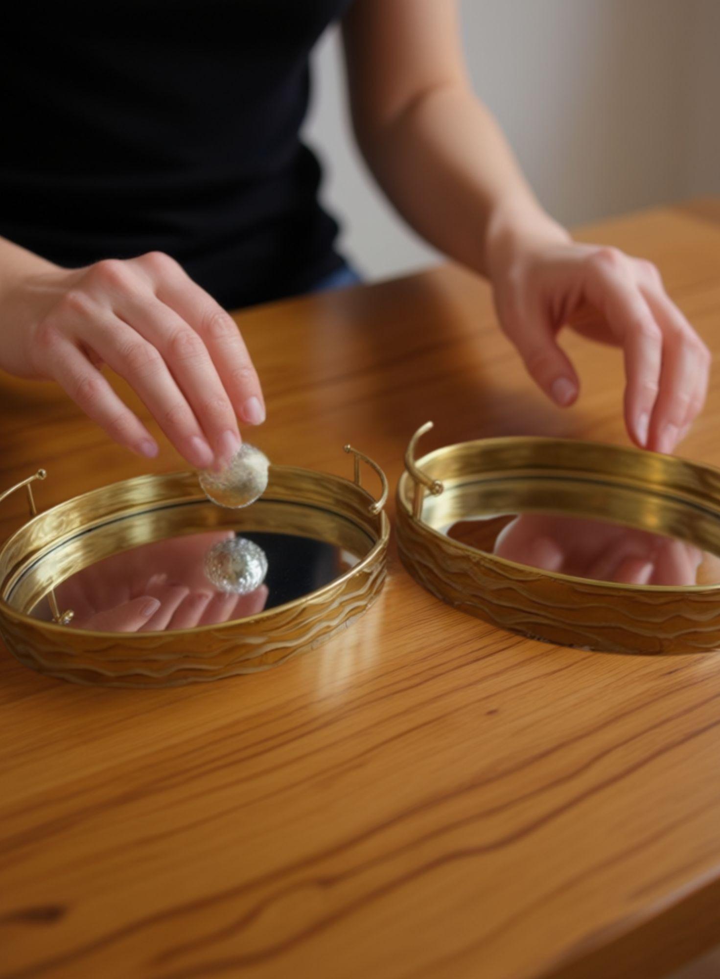 Set 2 Bandejas Decorativas Funcional Diseño Elegante Jhn-2