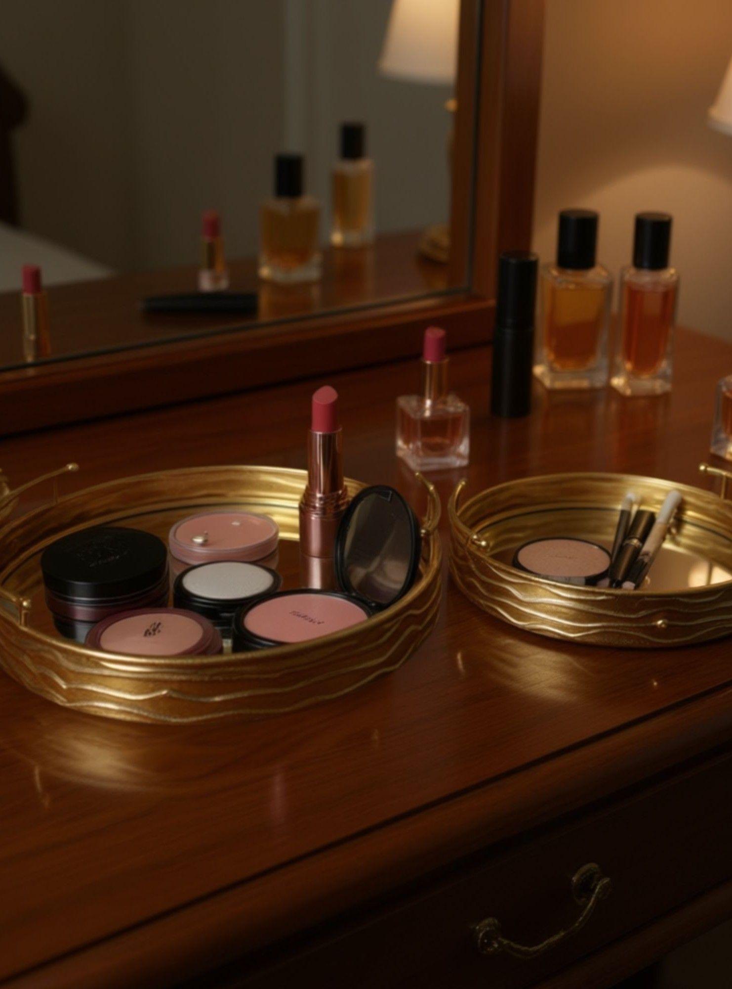 Set 2 Bandejas Decorativas Funcional Diseño Elegante Jhn-3