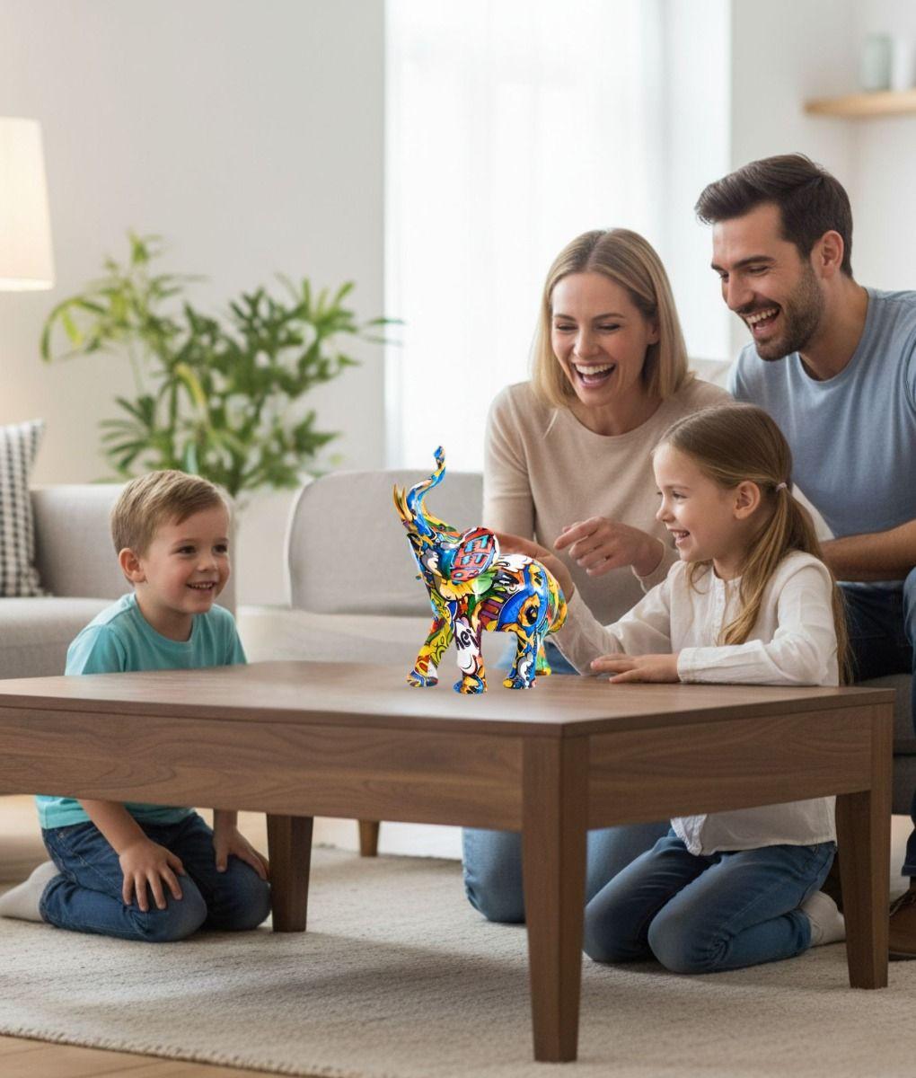 Figura Decorativa Elefante Estatua Colorida Hogar Adorno Jhn-3