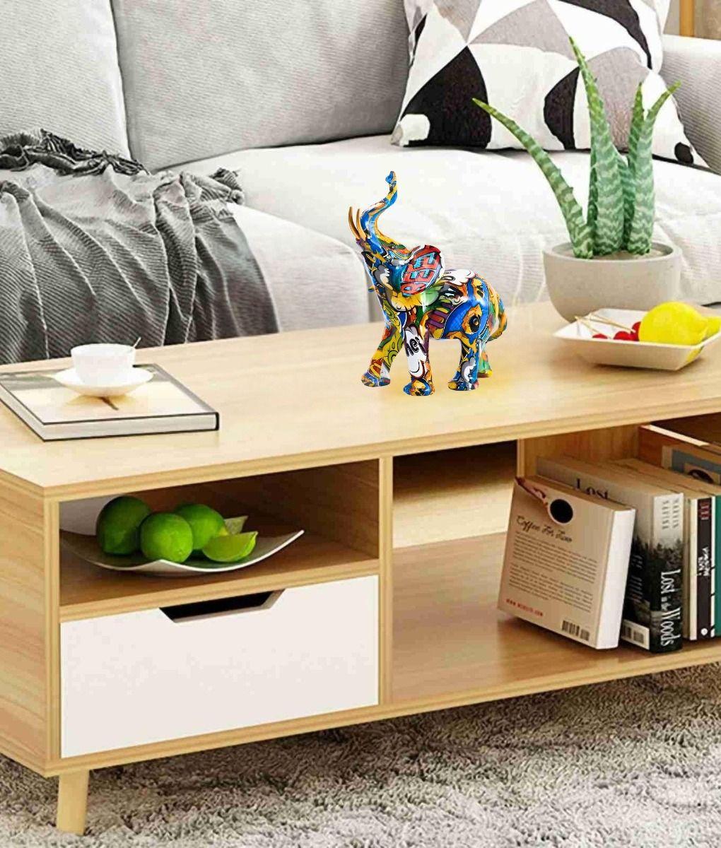 Figura Decorativa Elefante Estatua Colorida Hogar Adorno Jhn-5