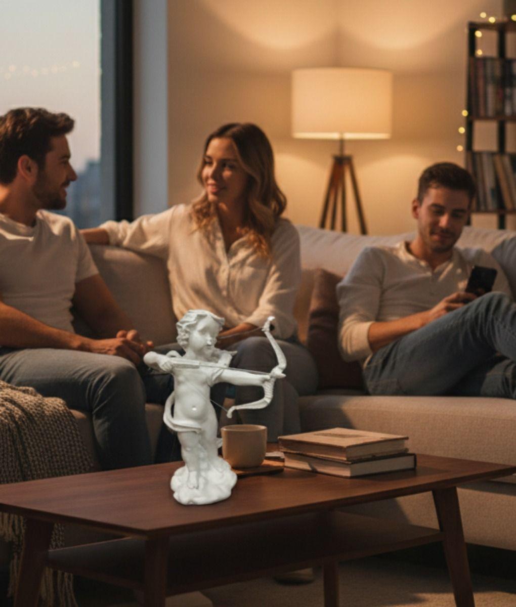 Estatua Decorativa Ángel Cupido Escultura Adorno Hogar Jhn-2