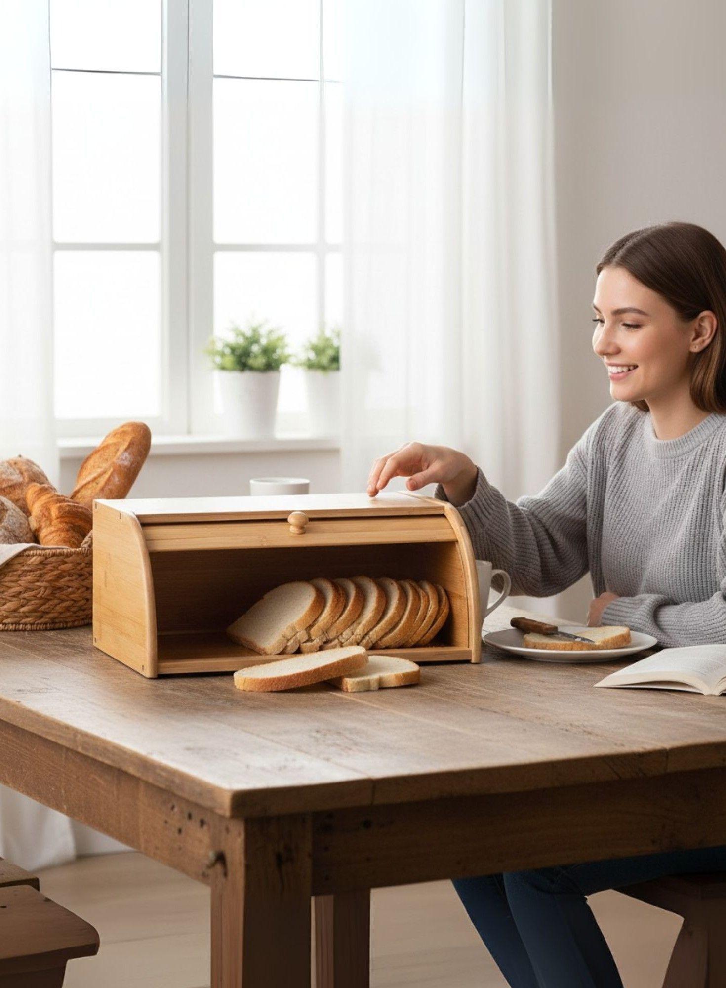 Panera Deslizante Recipiente Almacenamiento Mesa Jhn-3