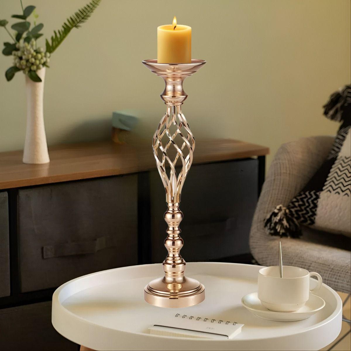 Portavelas Centro Mesa Candelabro Decoración 49cm Jhn-1