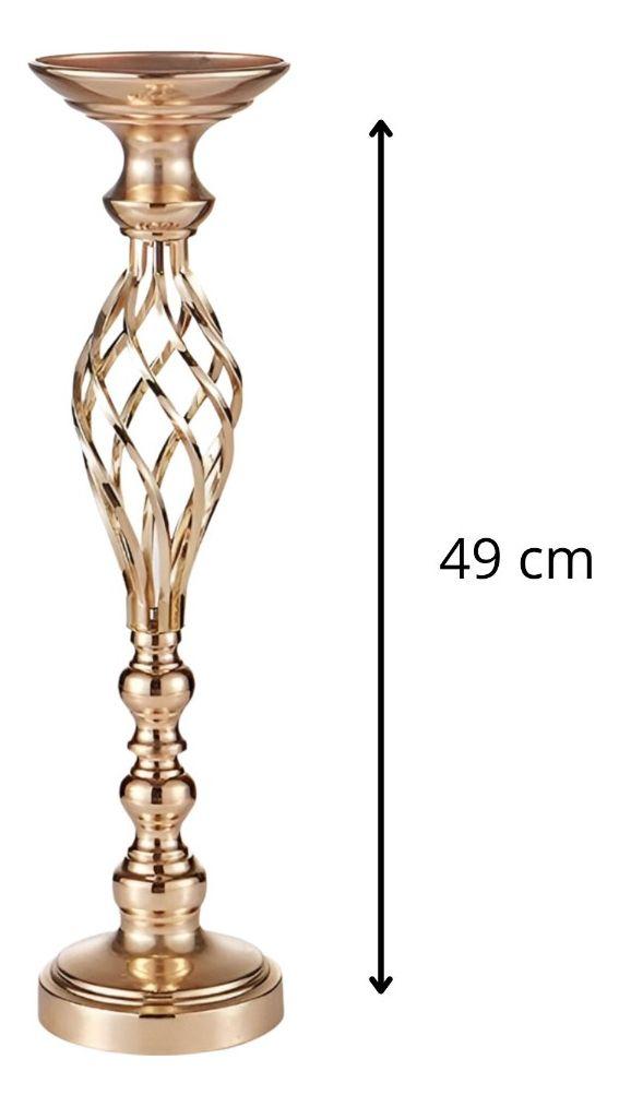Portavelas Centro Mesa Candelabro Decoración 49cm Jhn-9