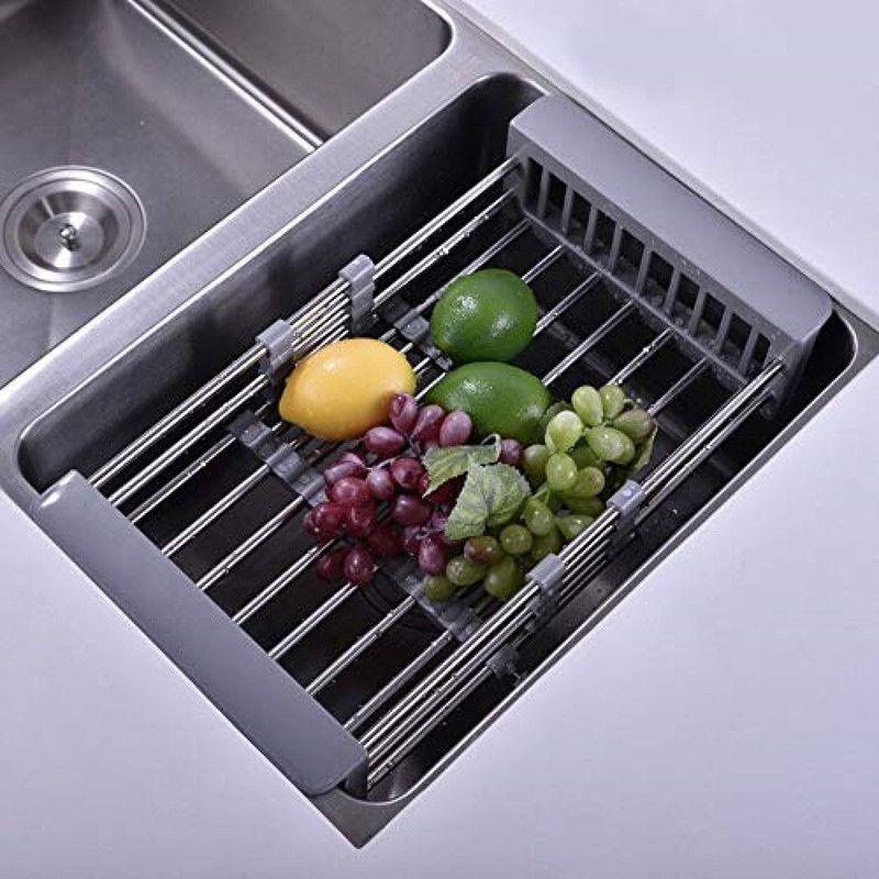 Escurridor Rejilla Expansible Secaplatos Frutas Verduras Lau-4