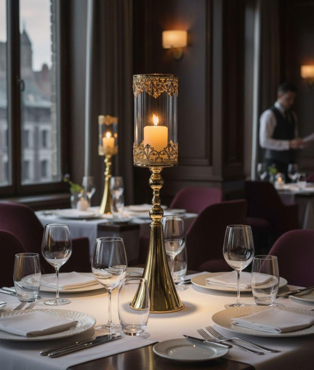 Portavelas Elegante Decorativo Copa Adorno Mesa Hogar Jhn-5