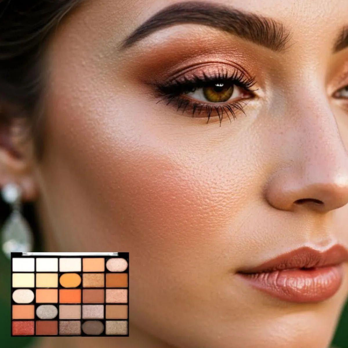 Paq 12 Paletas Sombras 25 Tonos Profesional Satinados ALJ-5