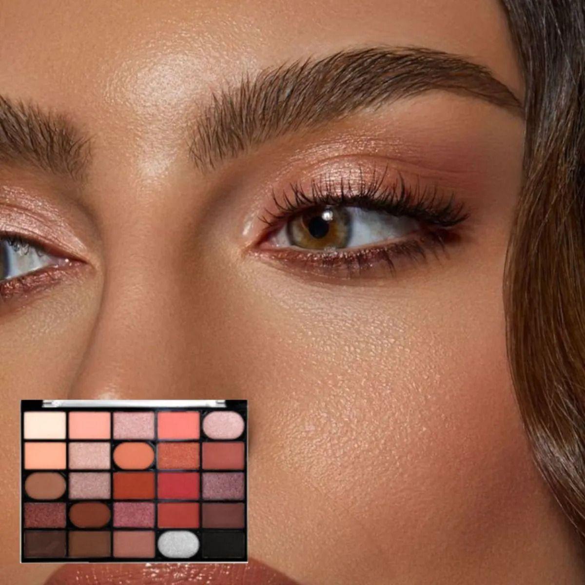 Paq 12 Paletas Sombras 25 Tonos Profesional Satinados ALJ-6