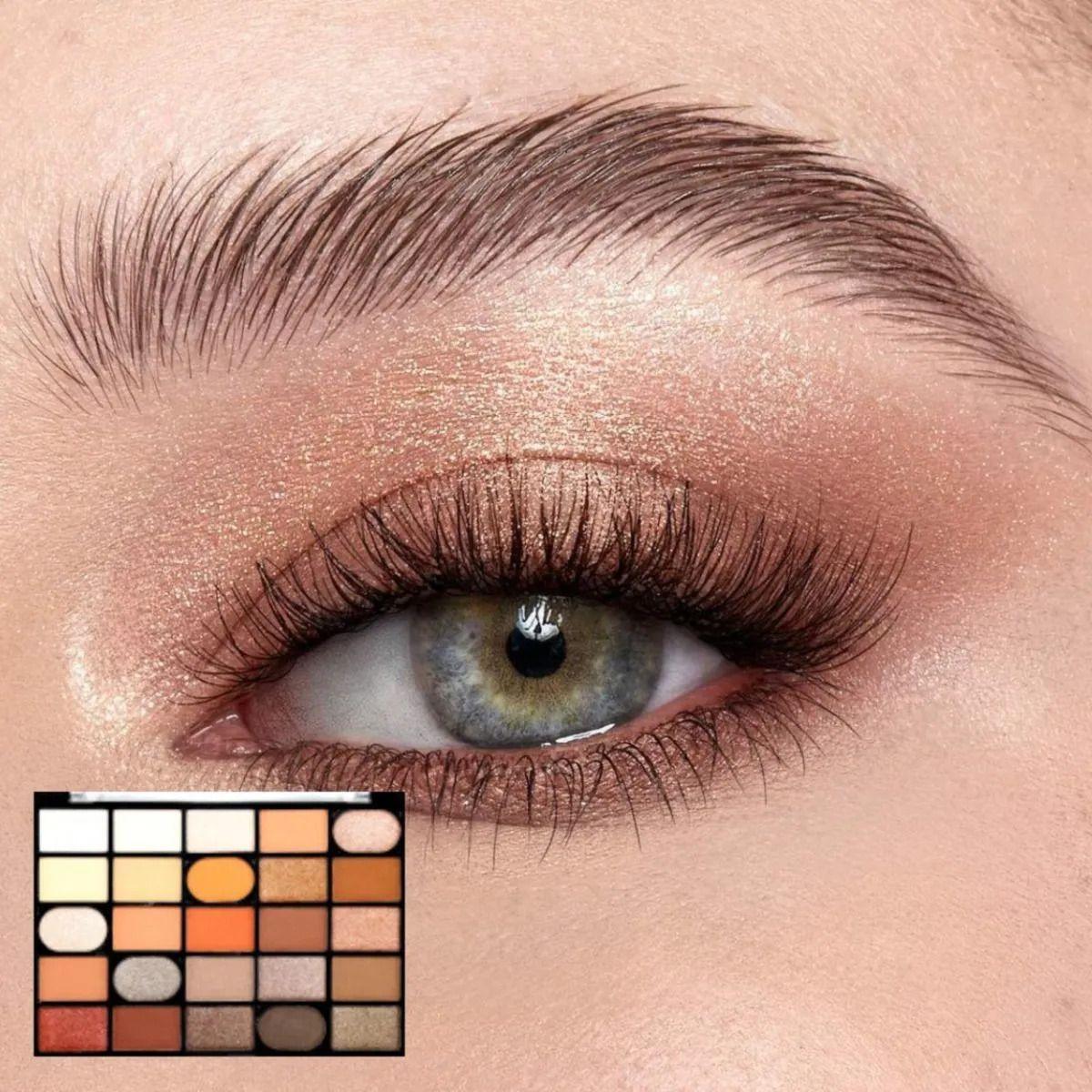 Paq 12 Paletas Sombras 25 Tonos Profesional Satinados ALJ-7