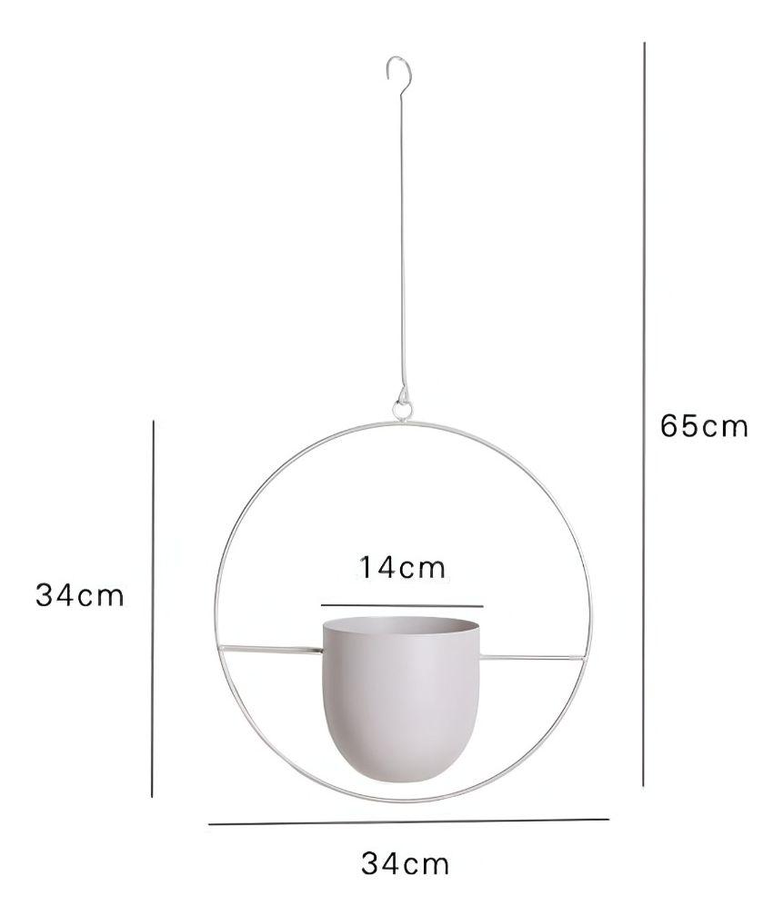 Maceta Colgante Decorativa Plantas Flores Blanca Jhn-9