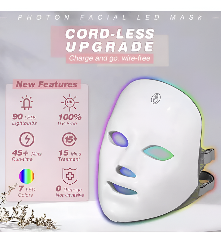 Mascara Facial Led Cuidado Piel Anti Envejecimiento Rondon-3