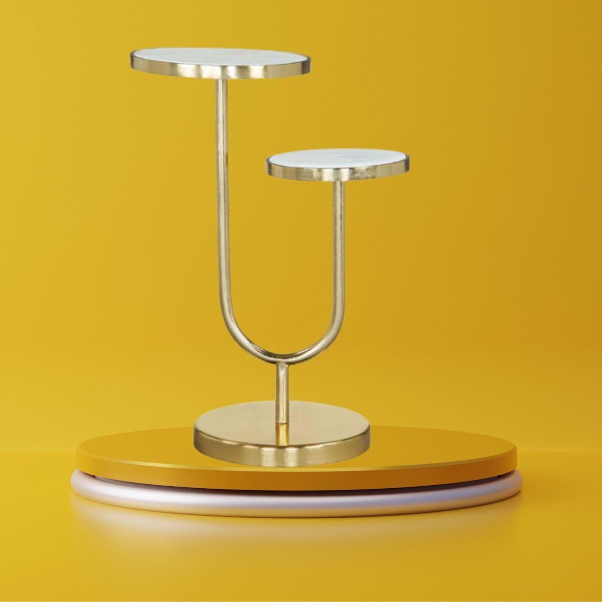 Mesa Auxiliar Decorativa Marc Nogal Glamuroso Hogar Lau-7