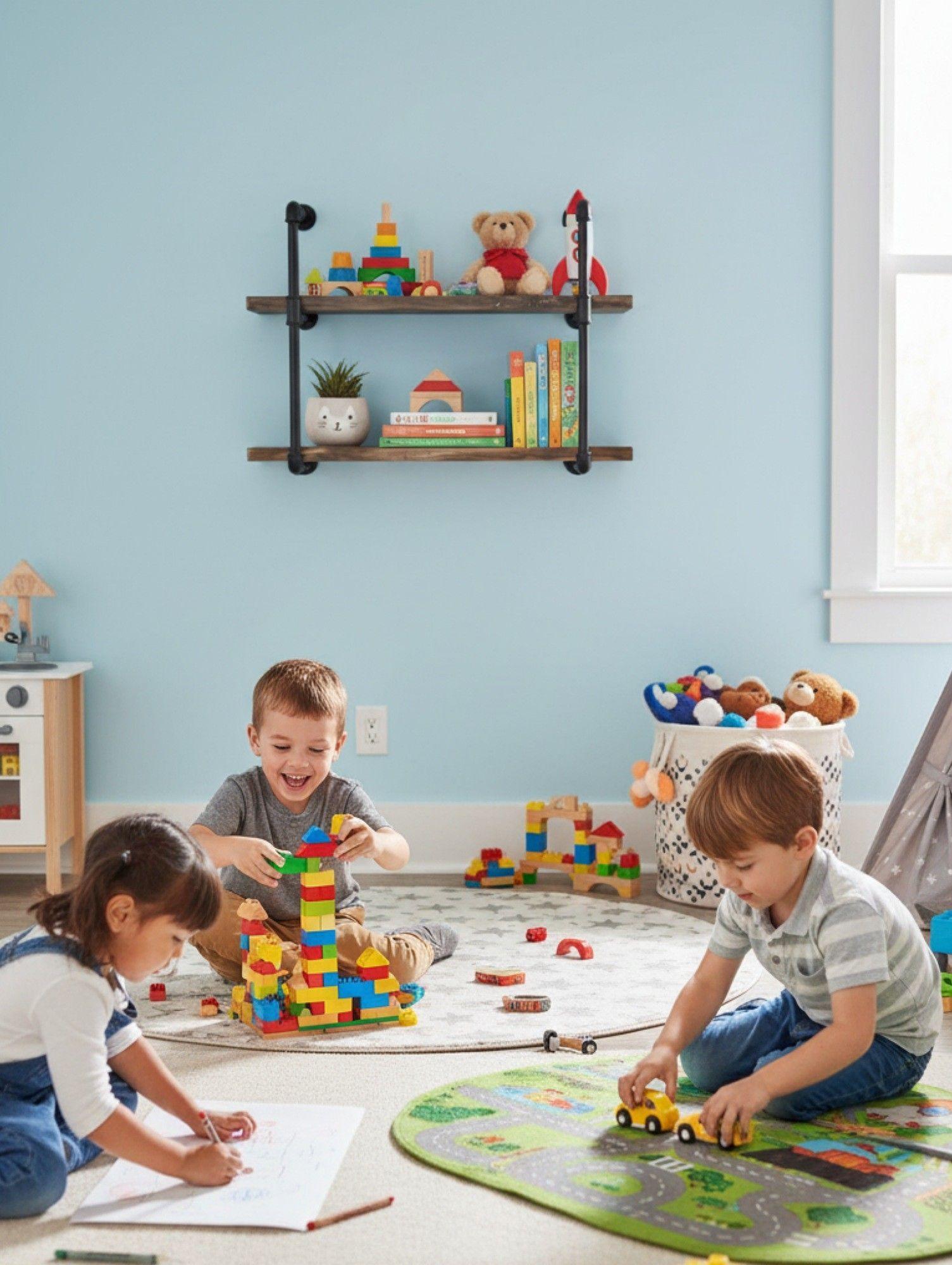 Estante Pared Diseño Industrial Almacenamiento Hogar Jhn-3