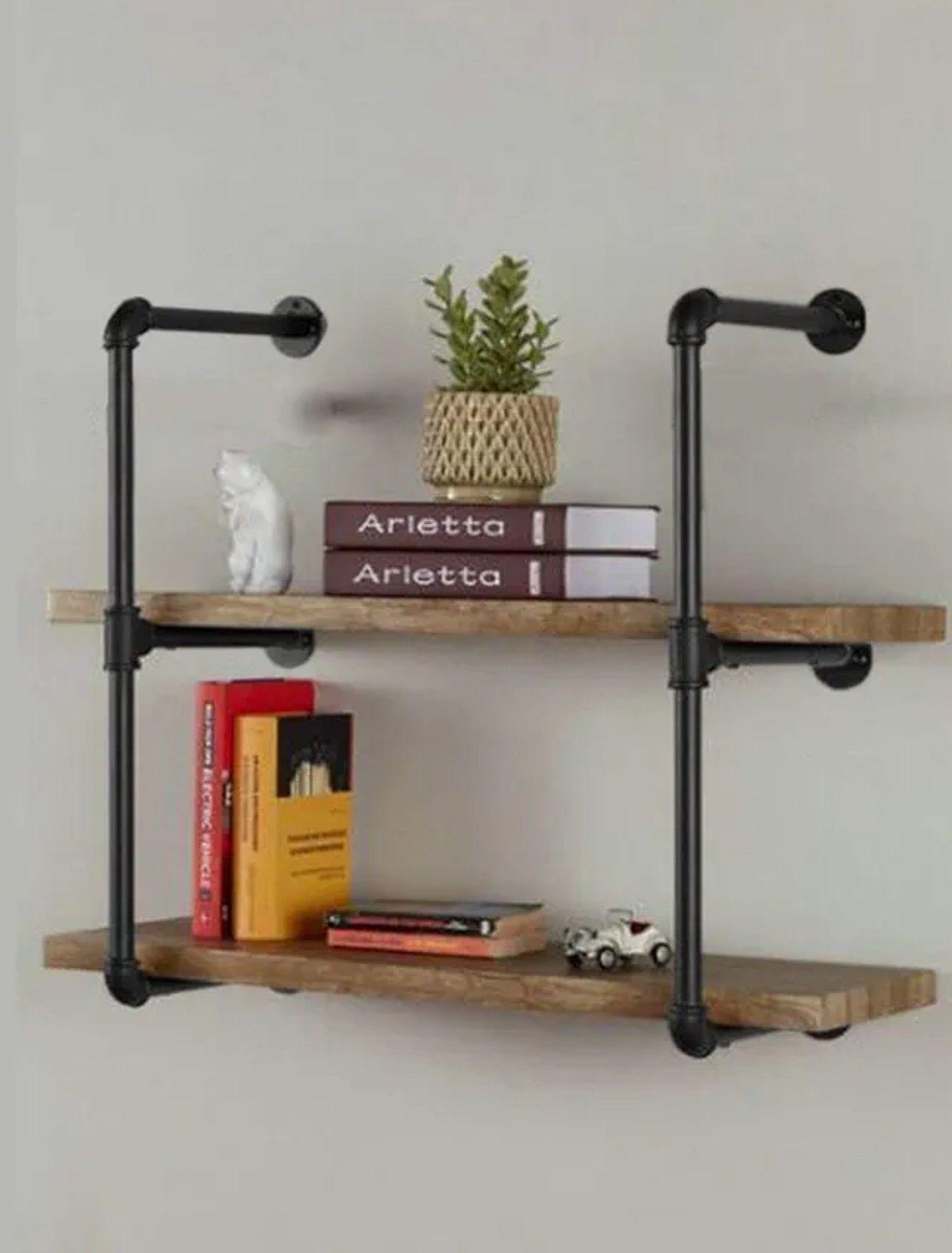 Estante Pared Diseño Industrial Almacenamiento Hogar Jhn-5