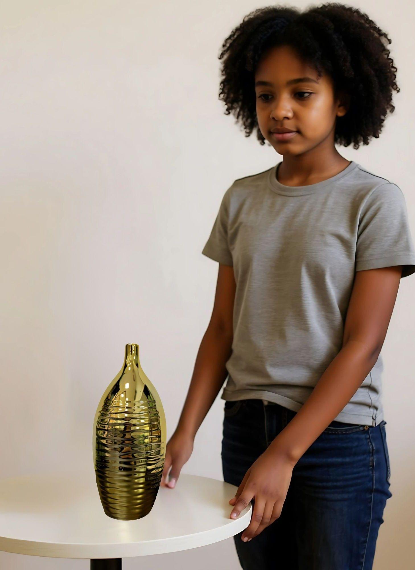 Florero Decorativo Moderno Diseño Ondas Hogar Jhn-3