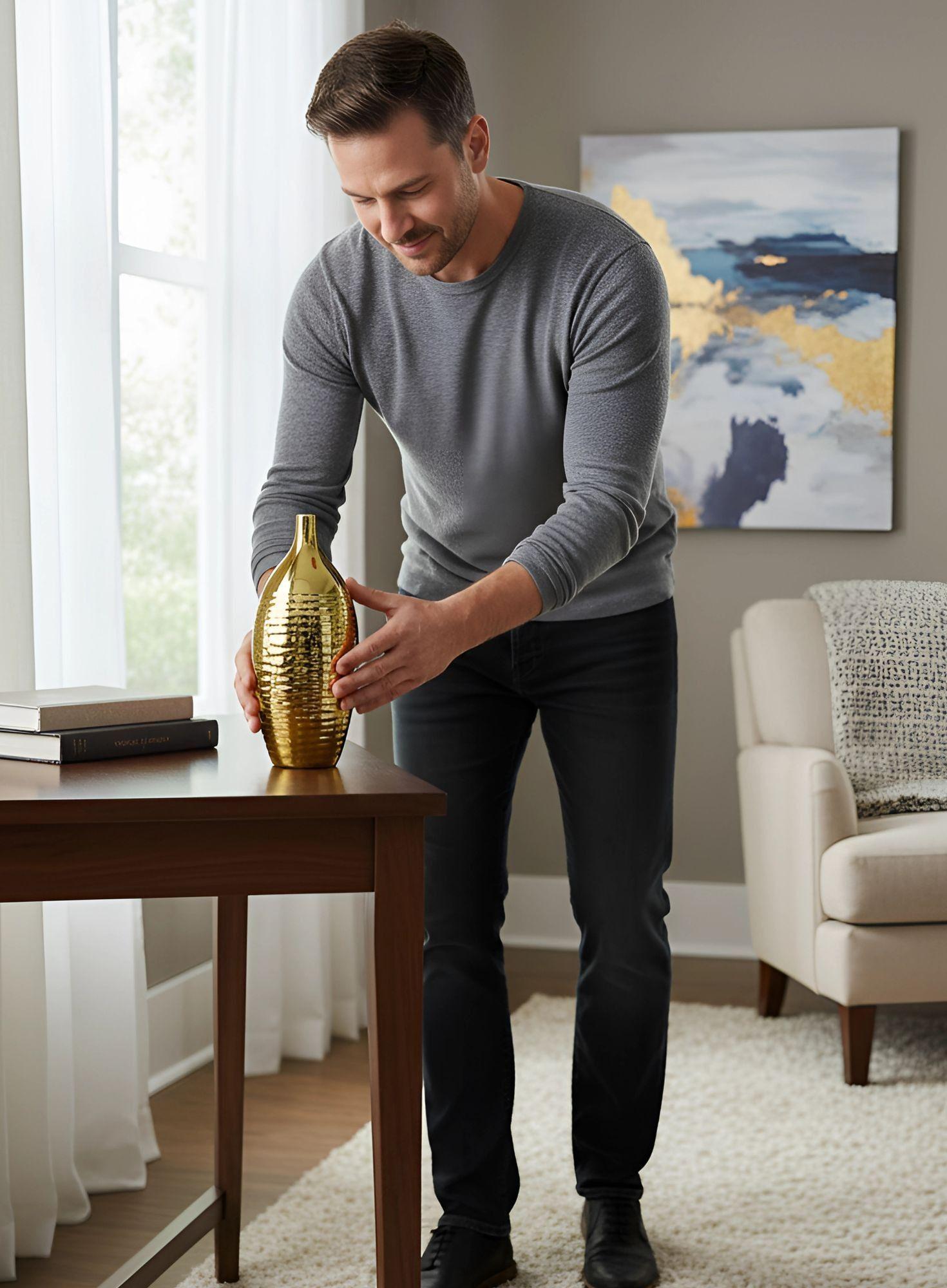 Florero Decorativo Moderno Diseño Ondas Hogar Jhn-4