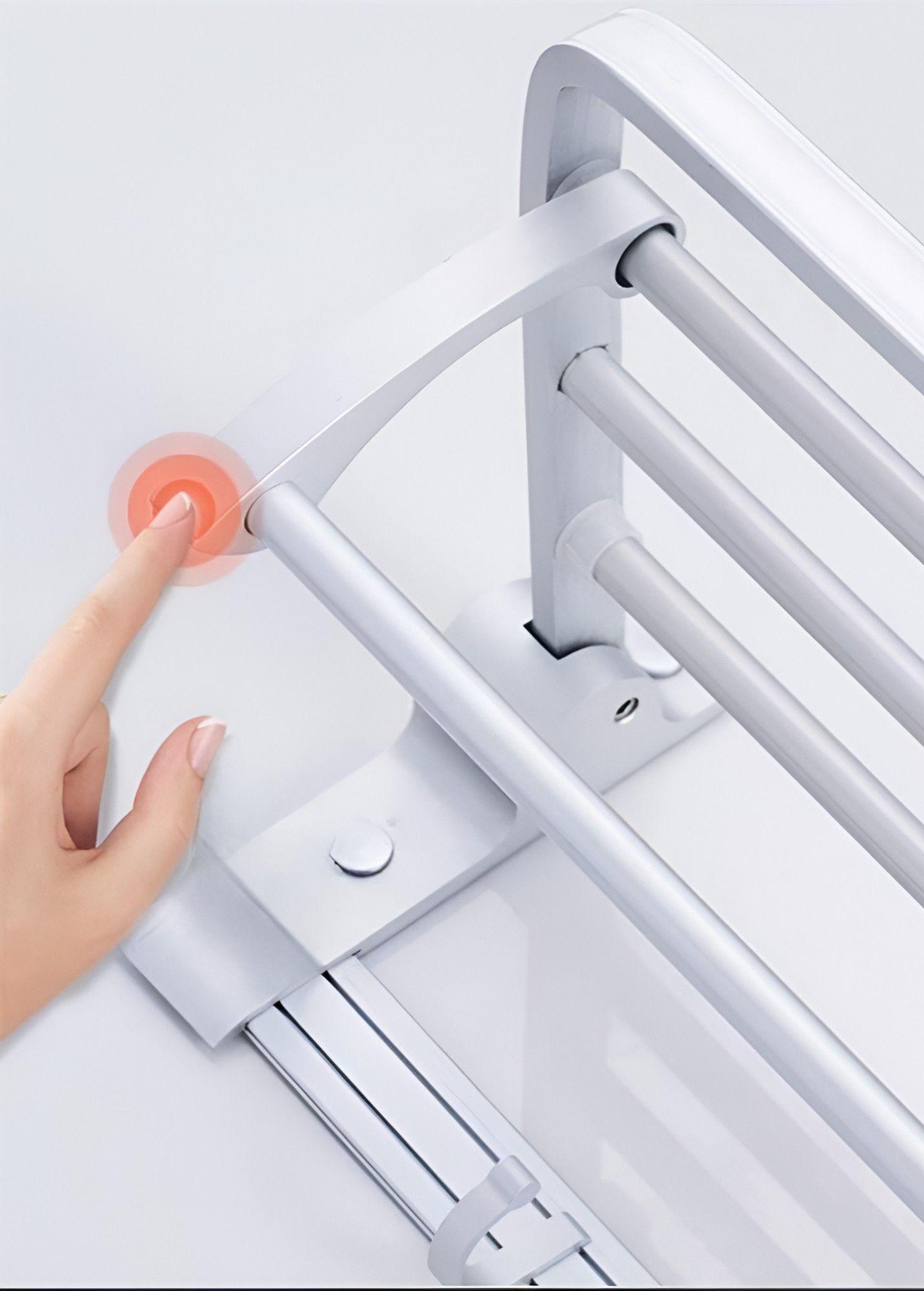 Toallero Baño Barra Múltiple Soporte Plegable Doble Jhn-4