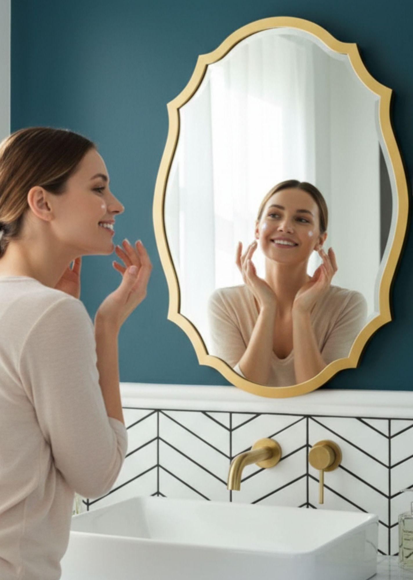 Espejo Pared Decorativo Elegante Ovalado Hogar Jhn-2