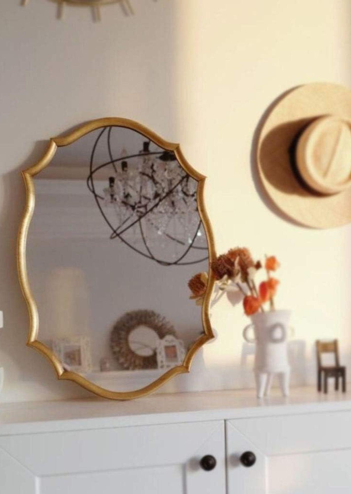 Espejo Pared Decorativo Elegante Ovalado Hogar Jhn-4