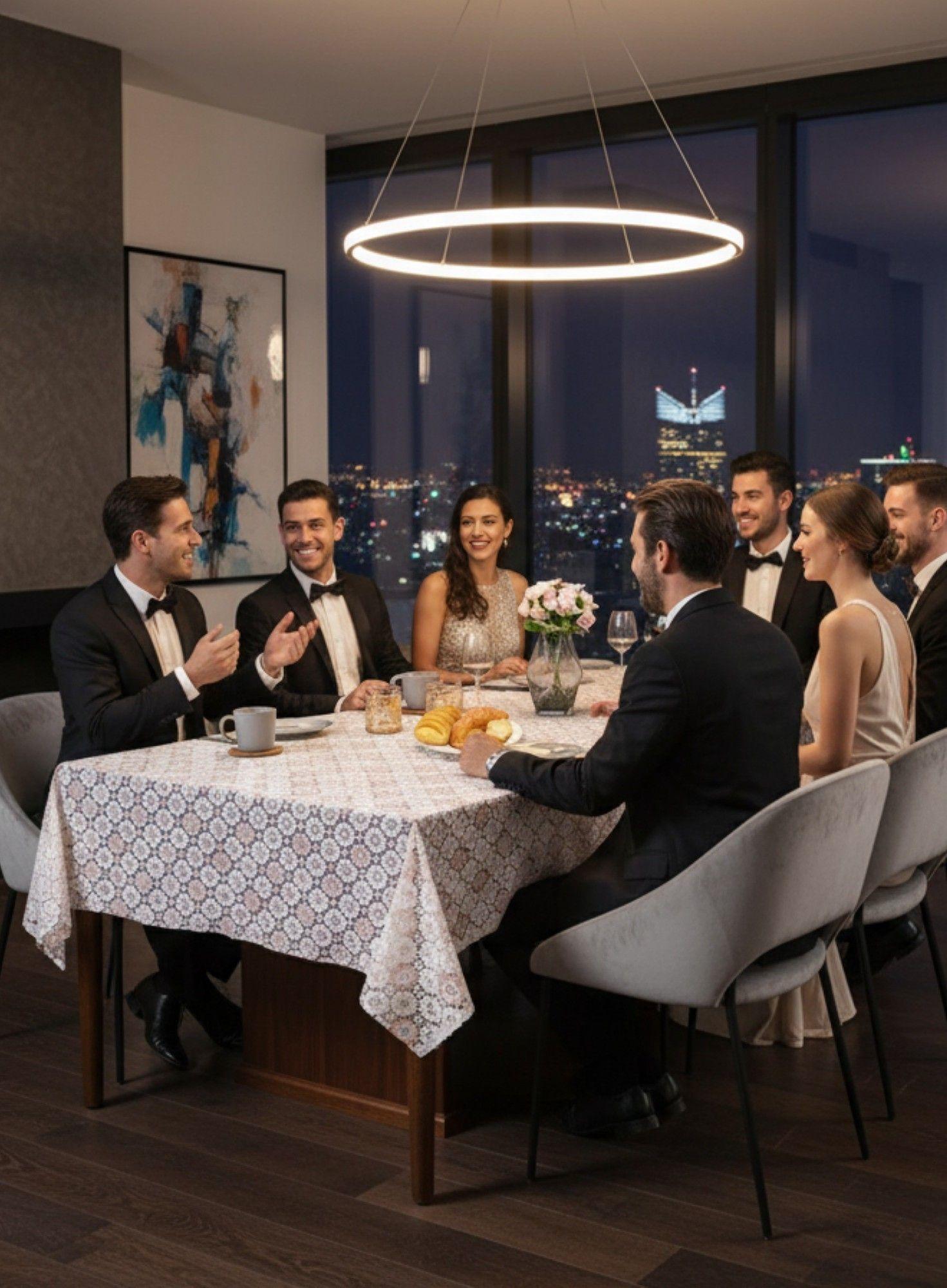 Mantel Decorativo Diseño Encaje Geométrico Moderno Jhn-5