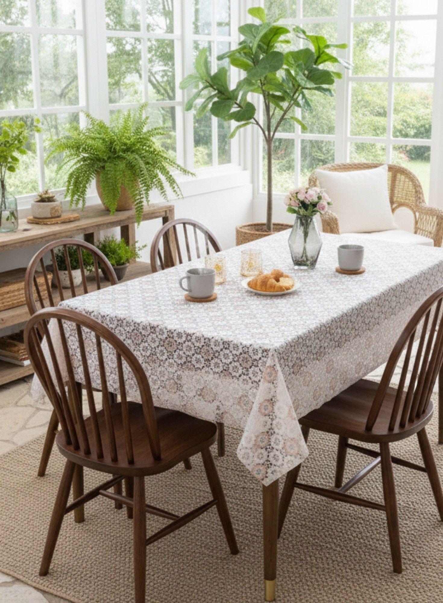 Mantel Decorativo Diseño Encaje Geométrico Moderno Jhn-7