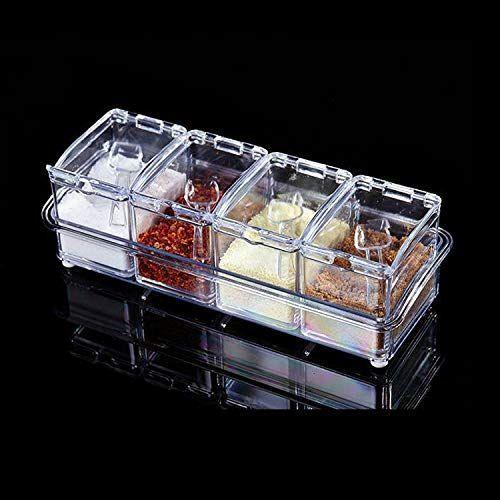 Cajas Condimentos Acrílico 4 Piezas Transparentes Rondon-2