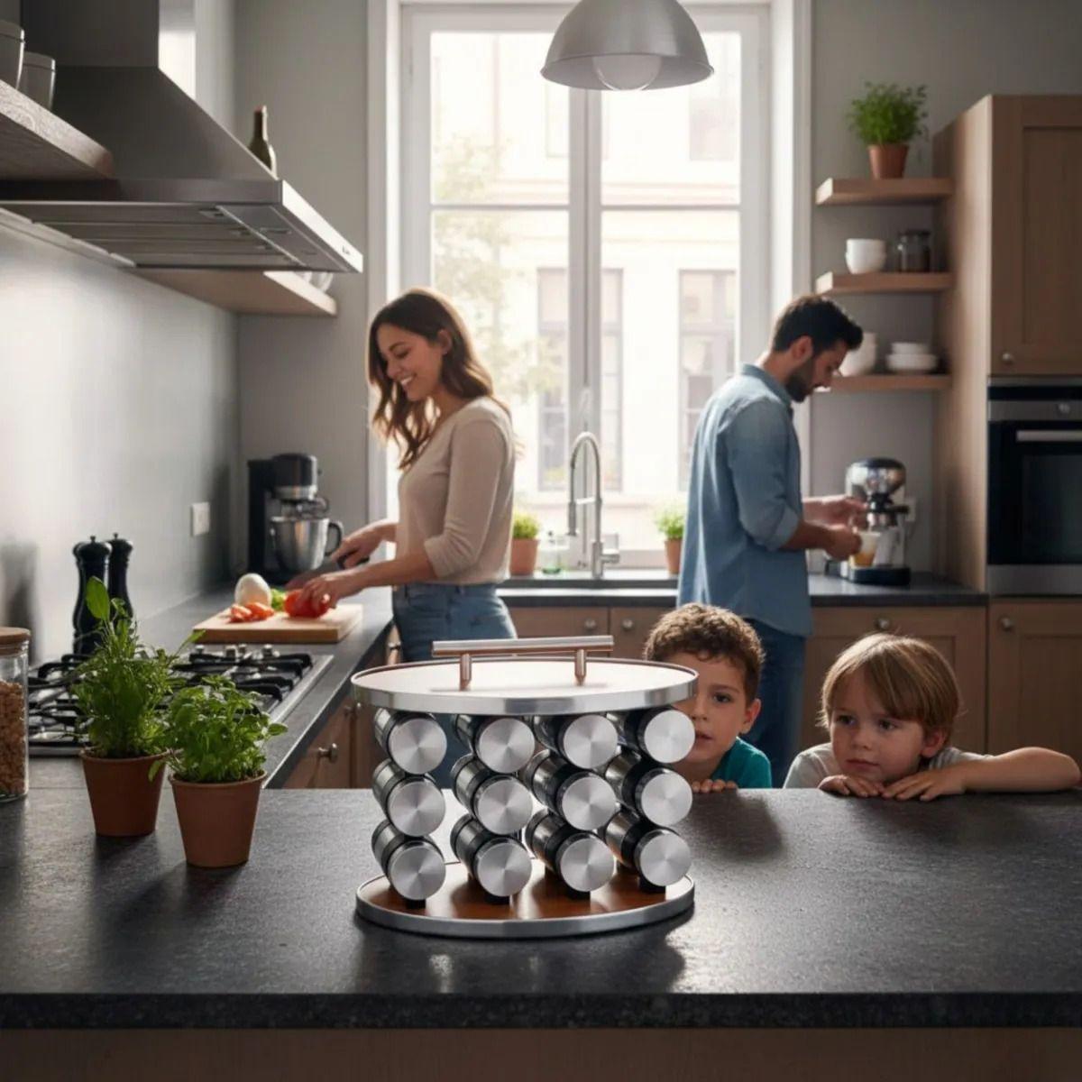 Especiero Giratorio Moderno Funcional Organizador Cocina Jhn-5