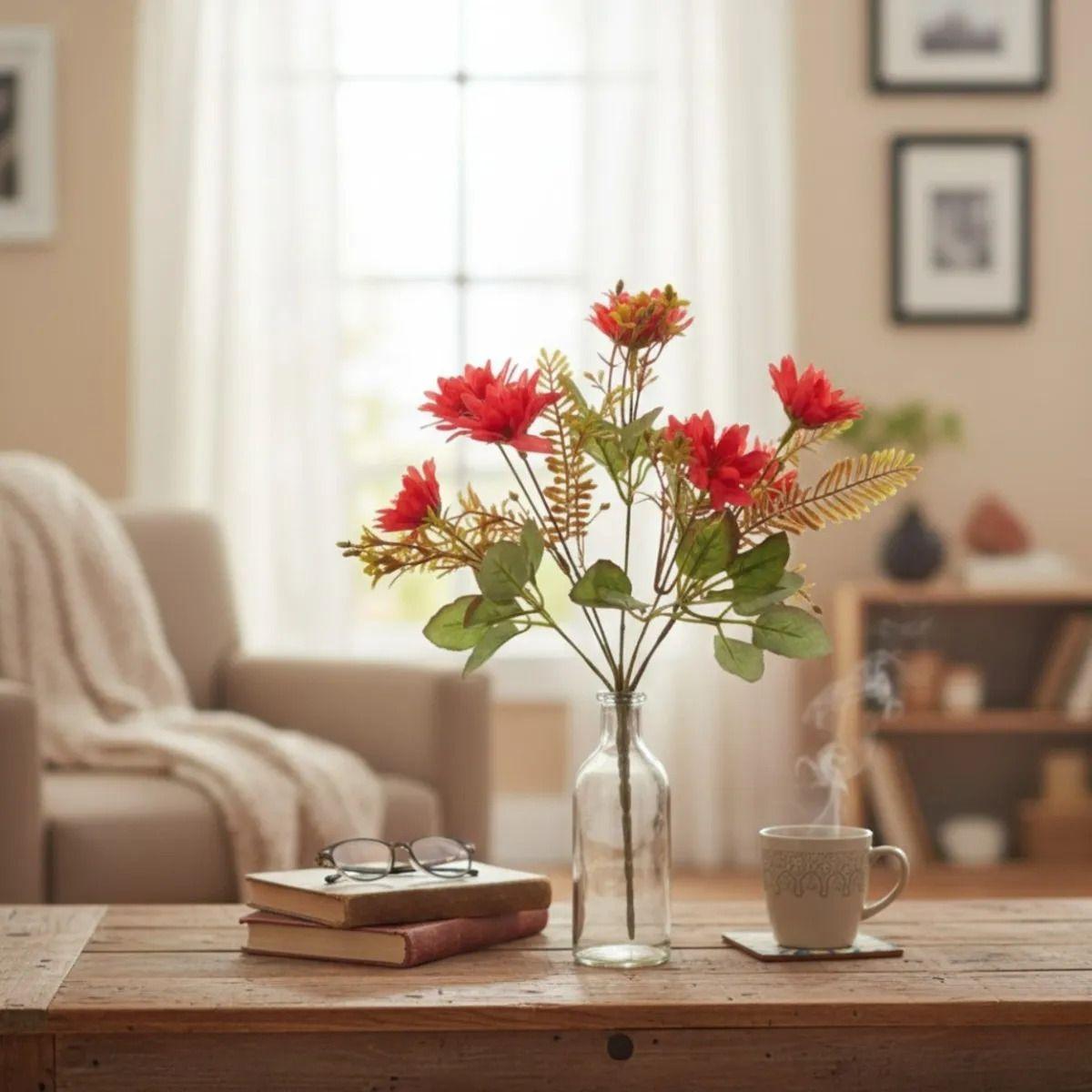 Set 4 Ramo Flores Silvestre Multicolor Adorno Artificial Jhn-8