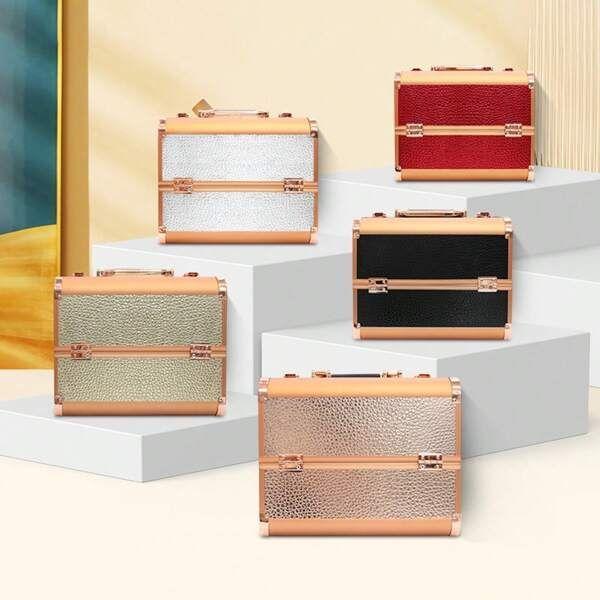 Maletín Maquillaje Estuche Portátil Cosméticos Damas Rondon-5
