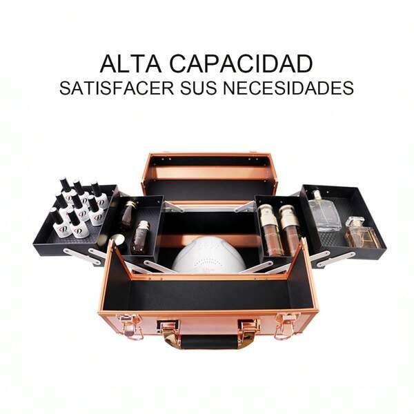 Maletín Maquillaje Estuche Portátil Cosméticos Damas Rondon-7