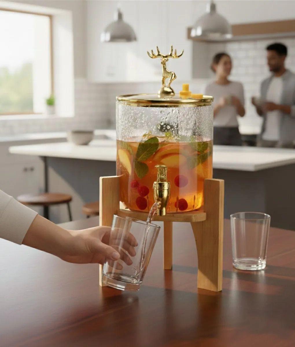 Dispensador Bebidas Grifo Decorativo Soporte Elevado Jhn-5