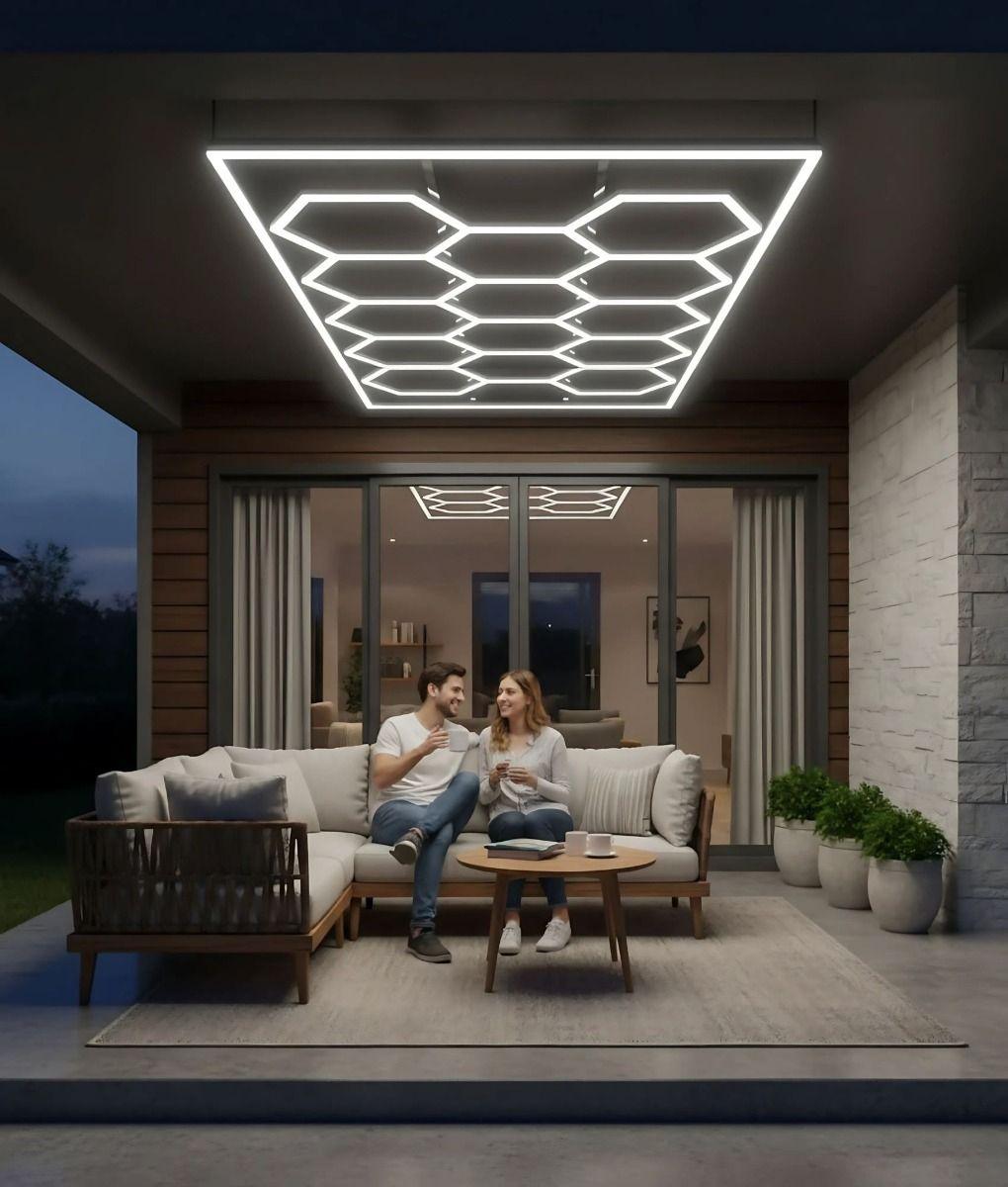 Lámpara Decorativa Panel Techo Diseño Geométrico 3D Jhn-3