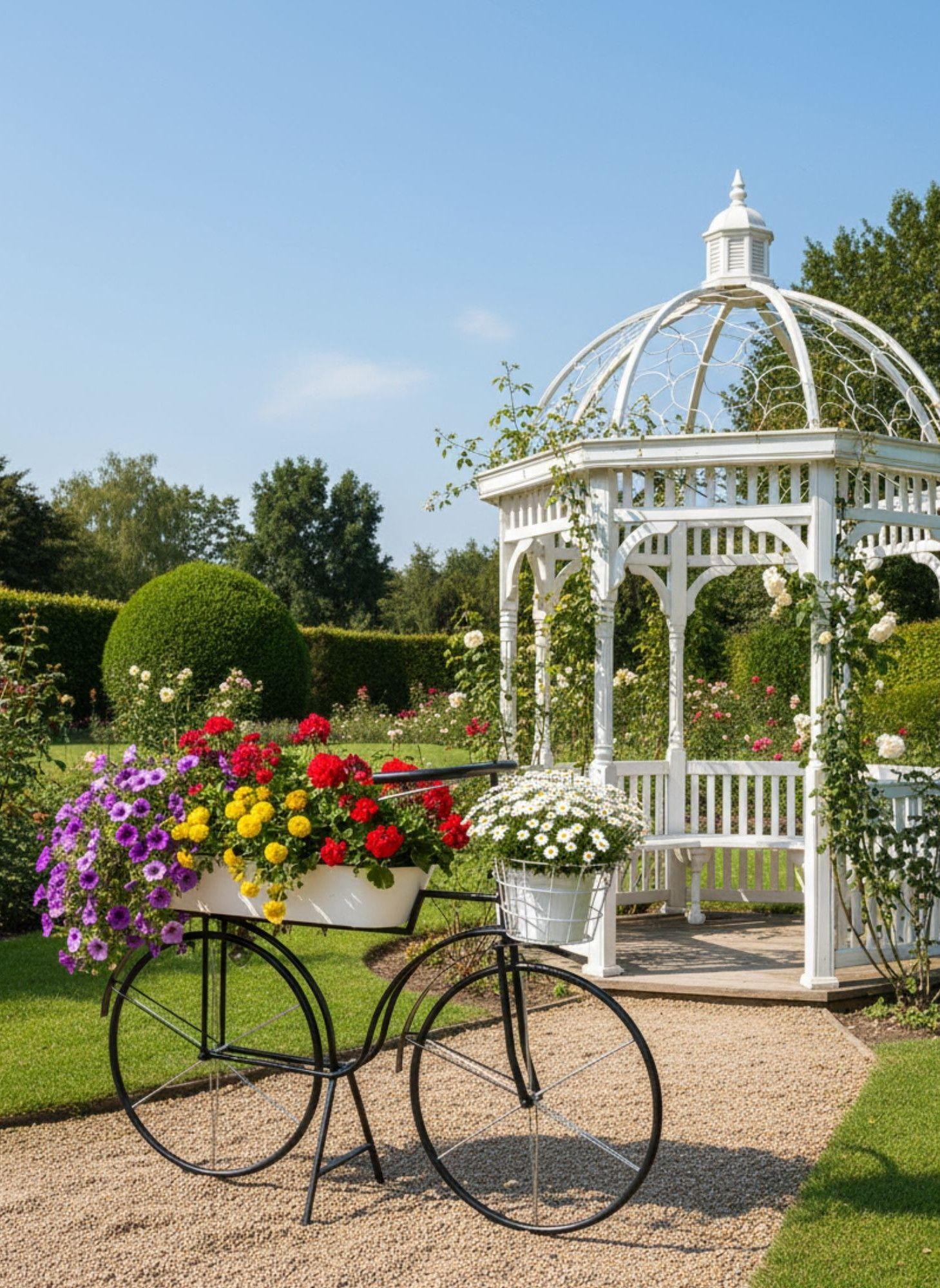 Porta Macetas Decorativo Bicicleta Clásica Elegante Jhn-7