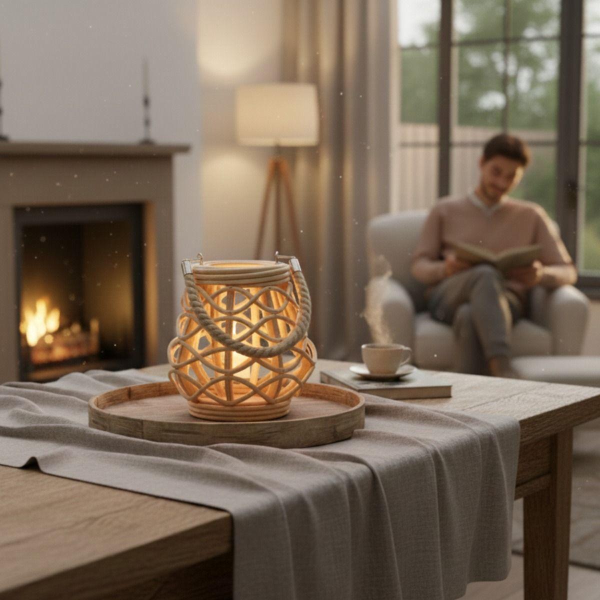 Portavelas Decorativo Estilo Natural Diseño Moderno Jhn-2