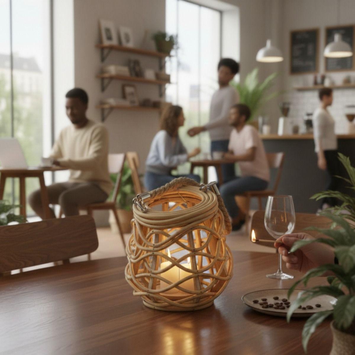 Portavelas Decorativo Estilo Natural Diseño Moderno Jhn-5