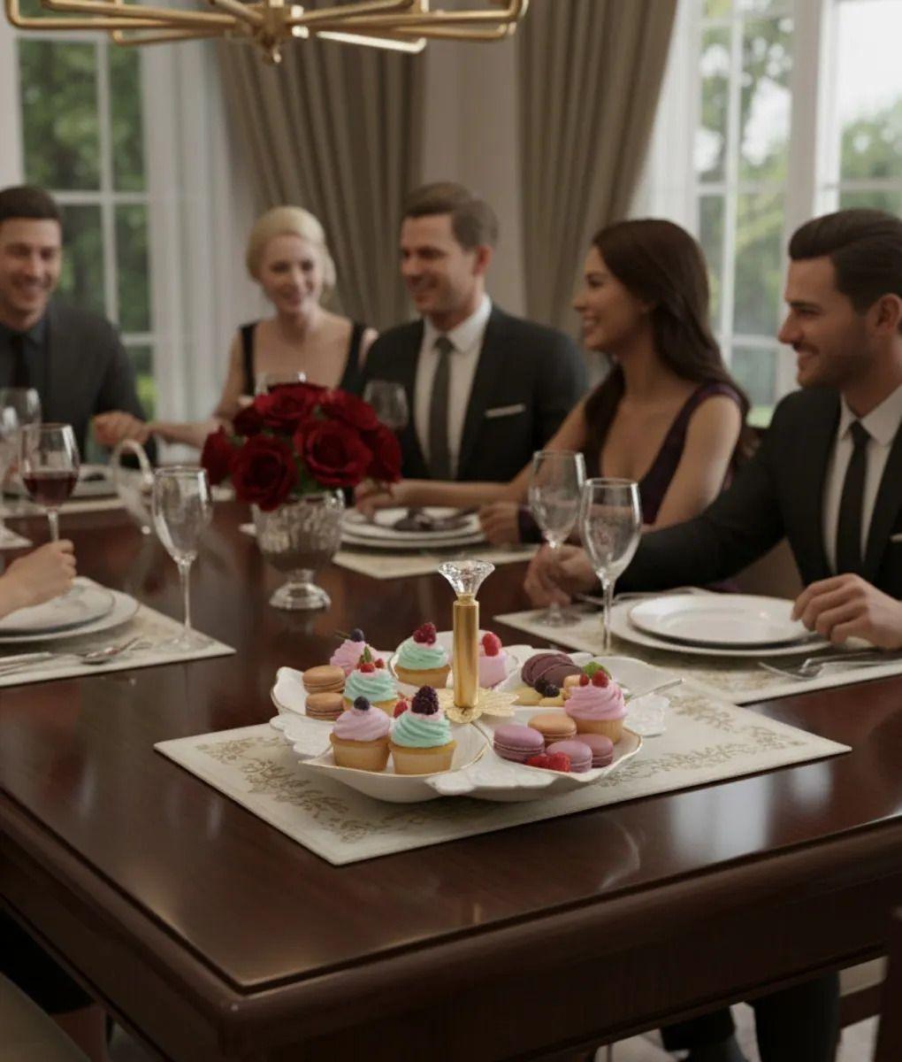 Bandeja Servir Decorativa Diseño Floral Elegancia Jhn-5