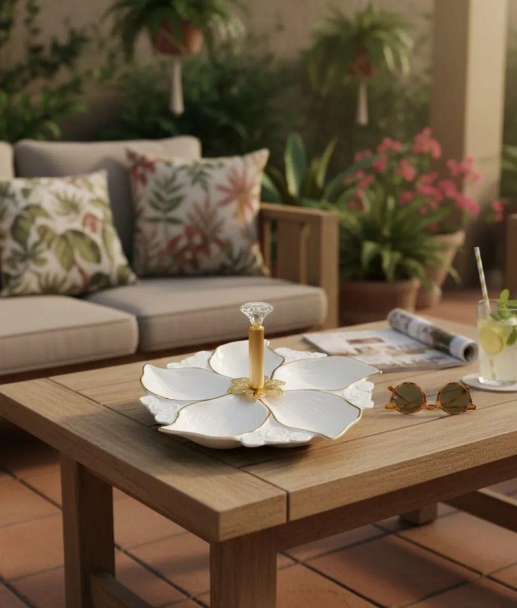 Bandeja Servir Decorativa Diseño Floral Elegancia Jhn-8