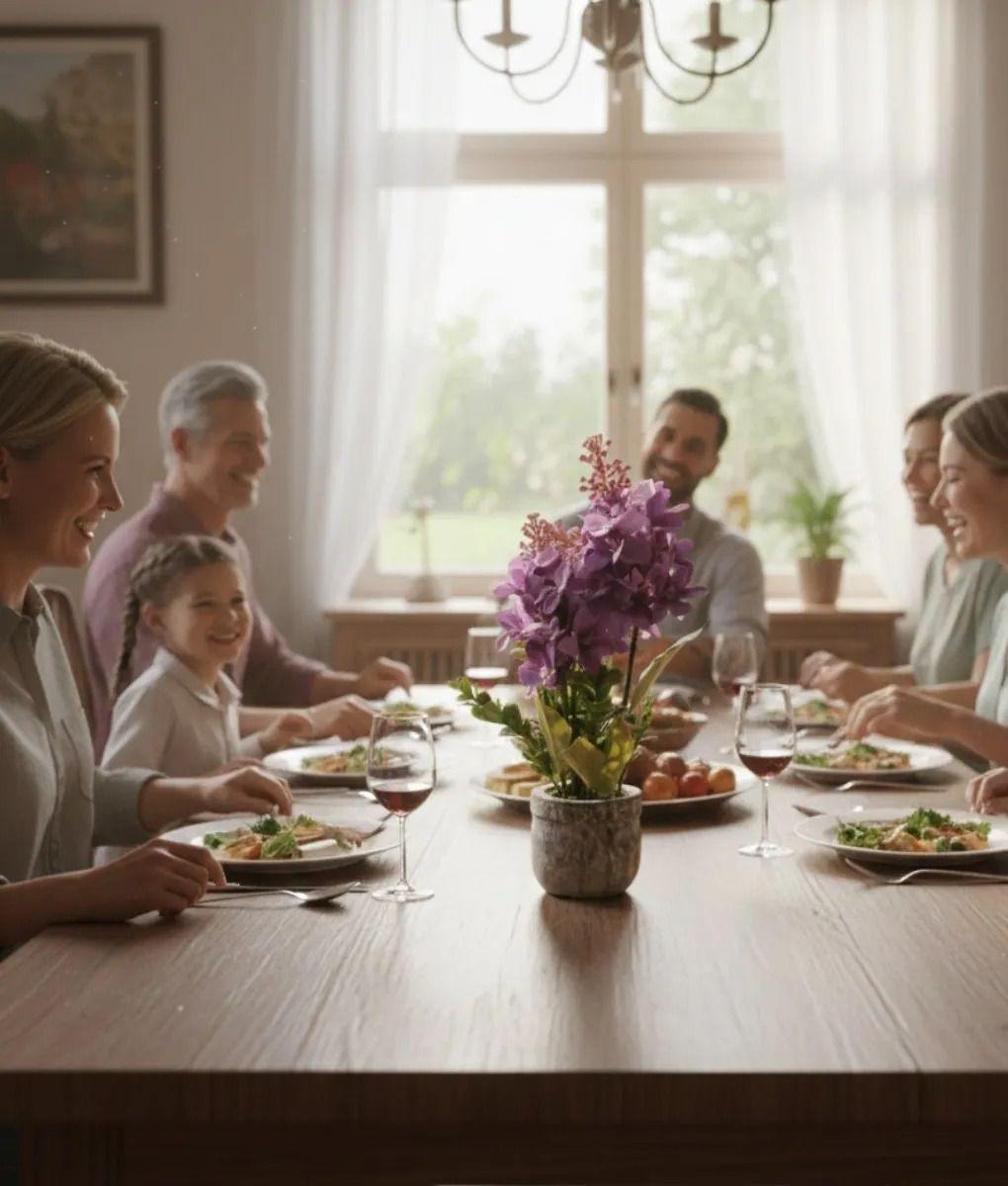 Planta Decorativa Artificial Ramillete Floral Hogar Jhn-4