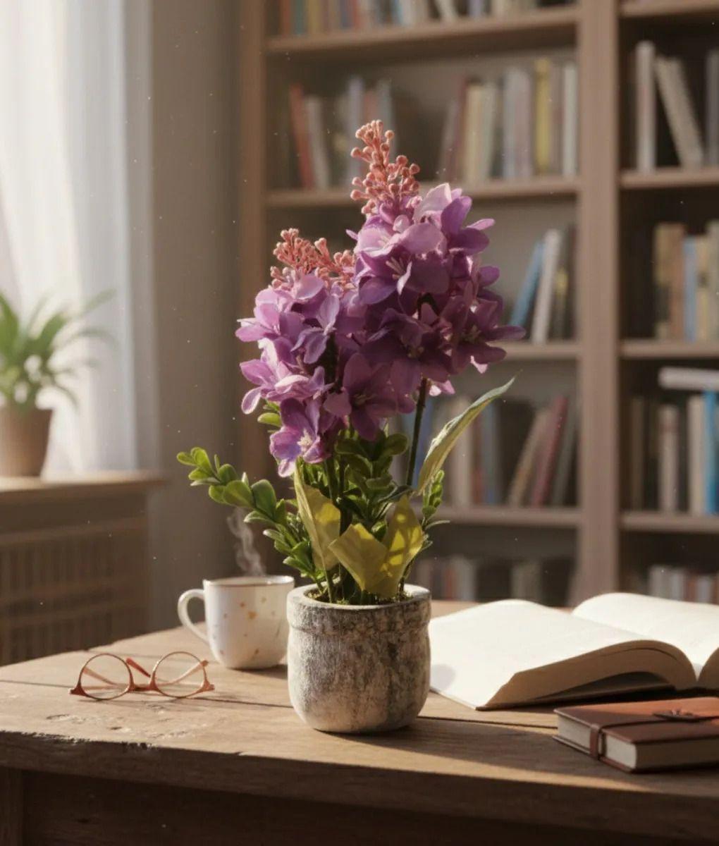 Planta Decorativa Artificial Ramillete Floral Hogar Jhn-8